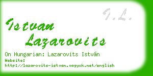 istvan lazarovits business card